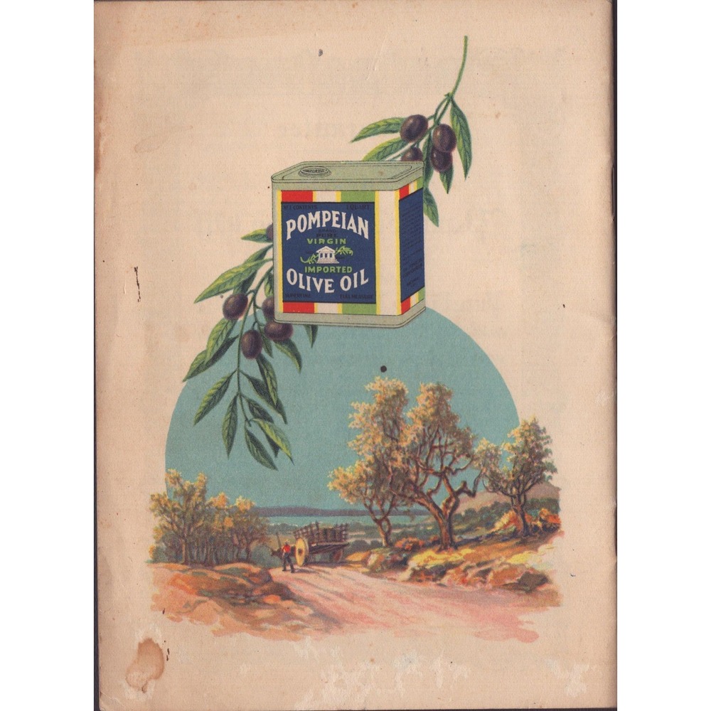 Vtg 1929 Pompeian Virgin Olive Oil Booklet Health Sunshine Mediterranean Groves - Picture 2 of 3